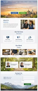 image d'un site internet "one page"